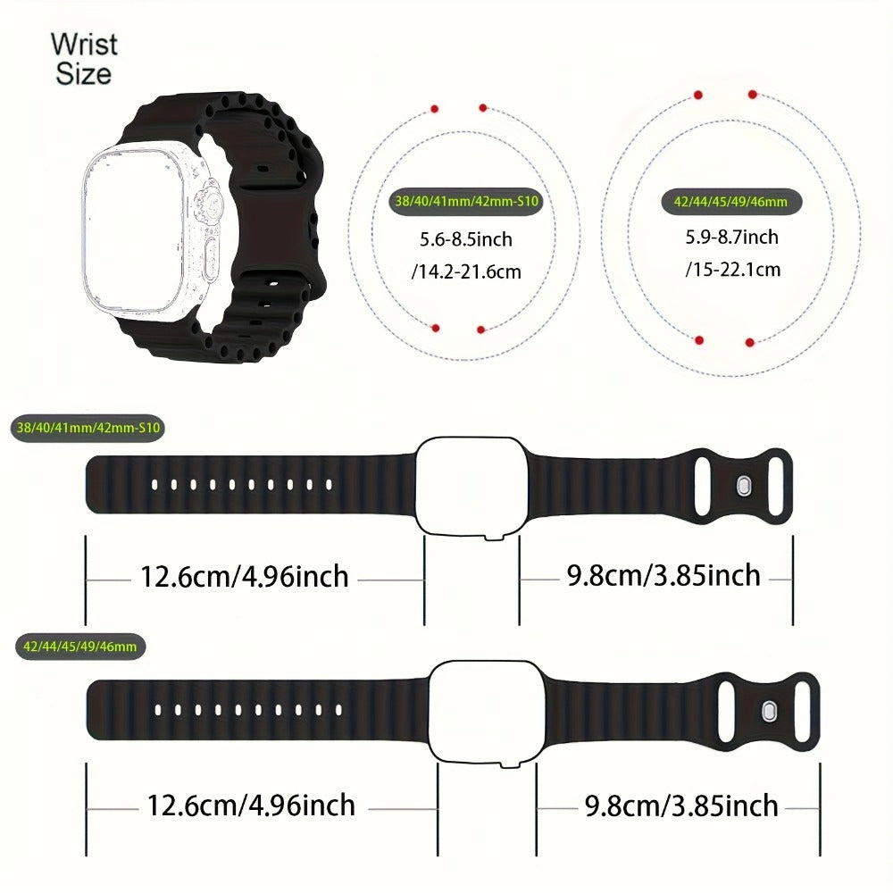 Apple Watch Bands 10 Pack Multicolor Silicone Replacement Straps, Breathable Lightweight Metal Butterfly Clasp, Fits Apple Watch Ultra 2 SE S10 Series 9 8 7 6 5 4 3 2 1, 38/40/41/42/44/45/46/49mm