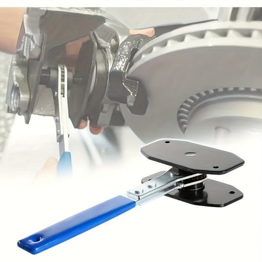 Brake Caliper Piston Compressor Tool with Steel Plates & Hooks – Ratcheting Brake Caliper Press for Disc Brake Pad Replacement, Single & Dual Piston, DIY & Professional Car Brake Maintenance Kit