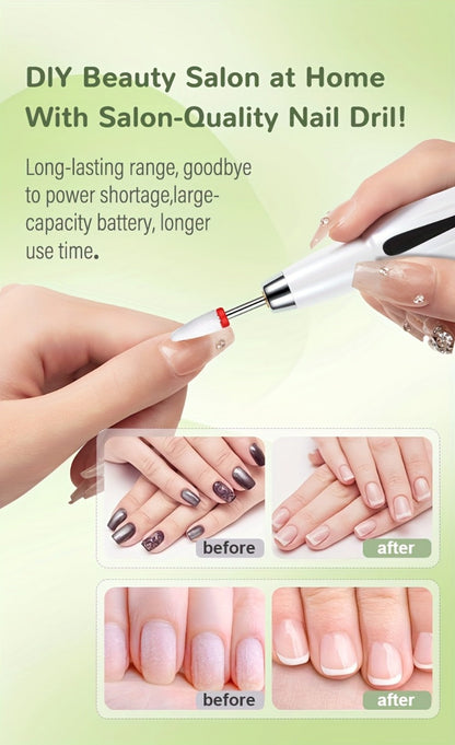 Electric Nail Drill Kit 12 Bits & Stand – 20000RPM Professional Nail File for Gel Polish Removal, Acrylic Shaping & Cuticle Care | Home Manicure Nail Drill Set for Beginners & Salon Use