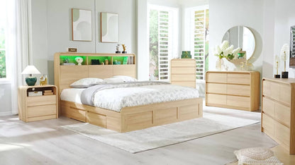 25-Inch Tall Nightstand with Charging Station for Practical Everyday Home Use in Bedroom detail image - detail view 11