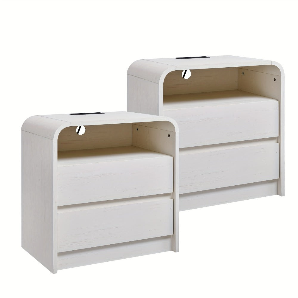 25-Inch Tall Nightstand with Charging Station for Practical Everyday Home Use in Bedroom detail image - detail view 14