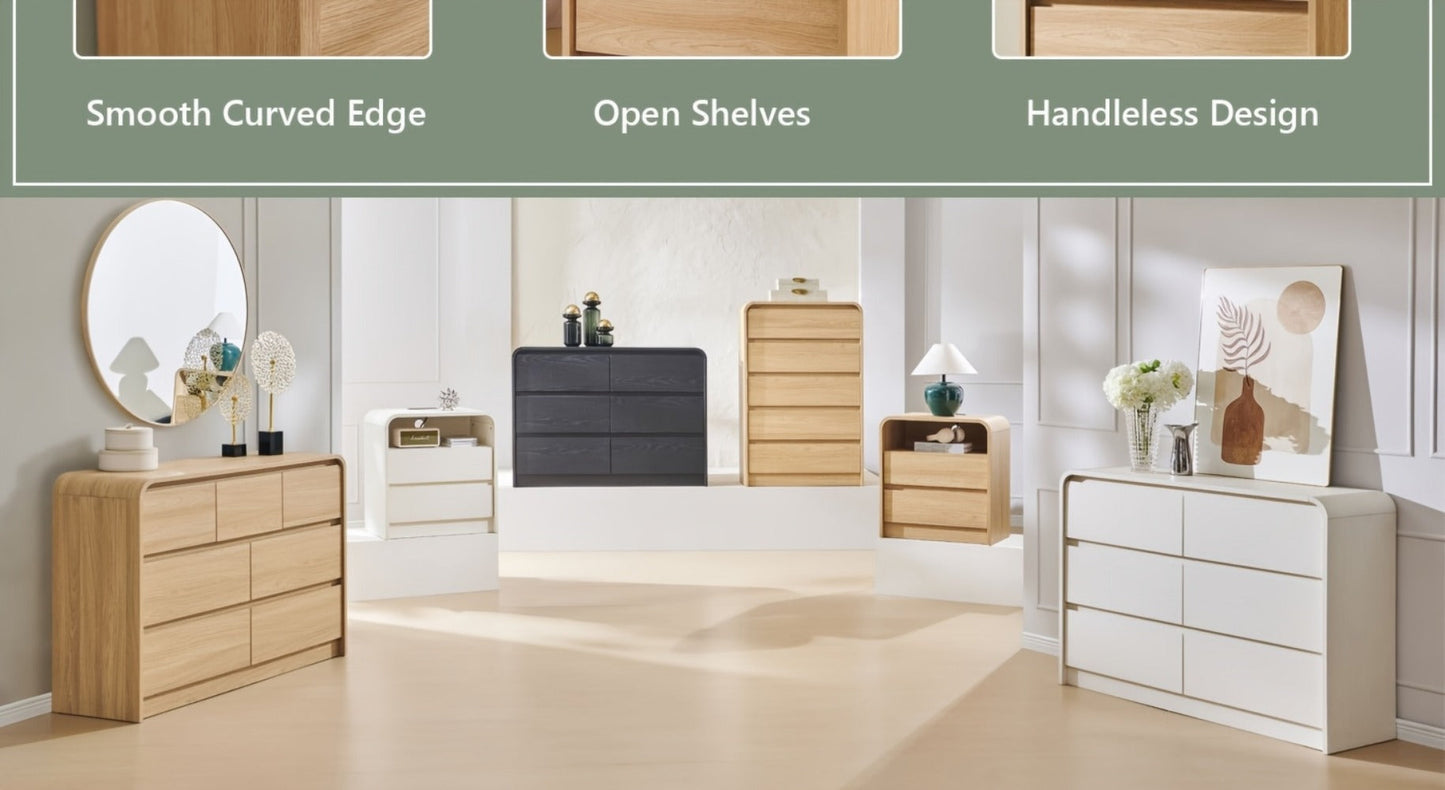 25-Inch Tall Nightstand with Charging Station for Practical Everyday Home Use in Bedroom detail image - detail view 17