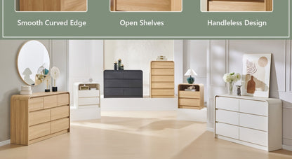 25-Inch Tall Nightstand with Charging Station for Practical Everyday Home Use in Bedroom detail image - detail view 17