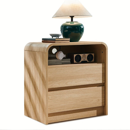 25-Inch Tall Nightstand with Charging Station for Practical Everyday Home Use in Bedroom detail image - detail view 7
