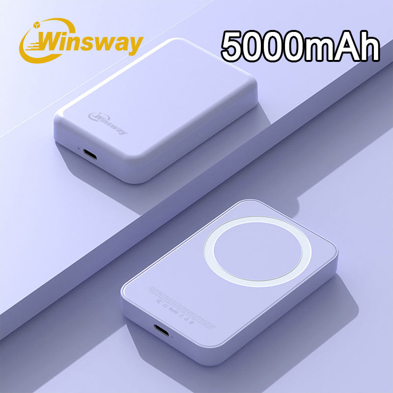 Magnetic Power Bank 5000mAh Mini Wireless Charging PD & QC 3.0 Fast Charge Colorful Portable Charger for iPhone 17 16 15 14 13 MagSafe Compatible