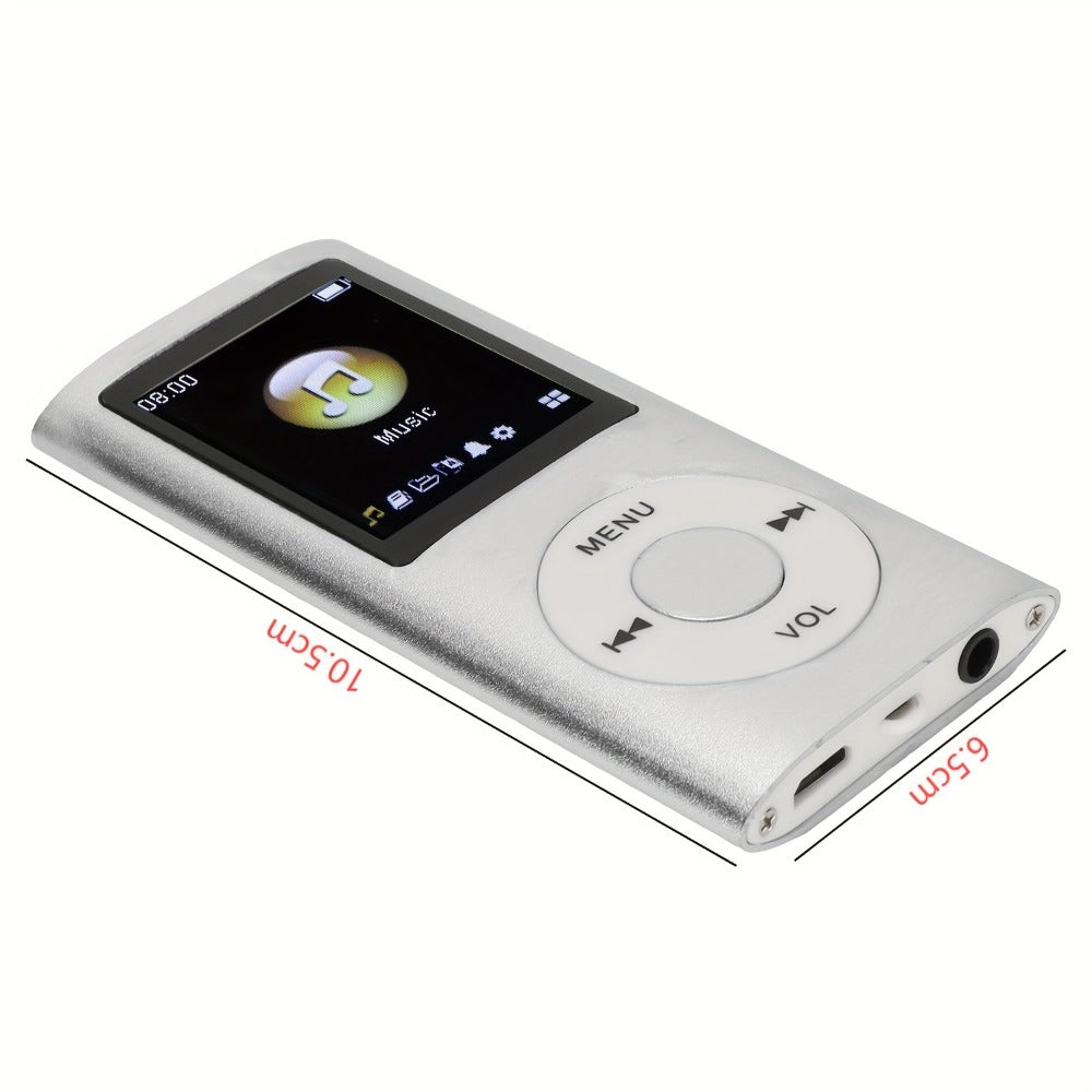 Portable MP3 Music Player with 1.8" LCD Display, Compact Digital Audio Player with FM Radio, Voice Recorder