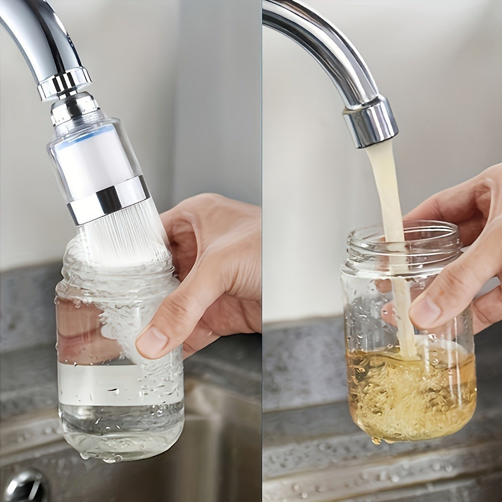 Transparent 360-Degree Rotating Faucet Aerator with Adjustable Spray Head in One- or Two-Set Options