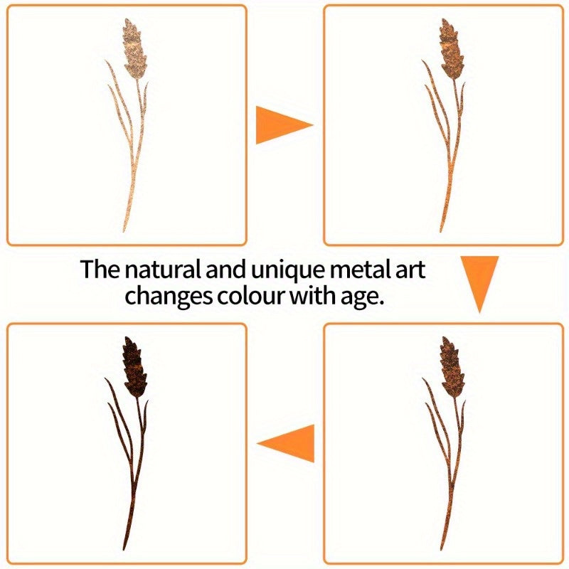Metal Flower Stems | Rusty Wild Bouquet Vase Outdoor Garden Decor