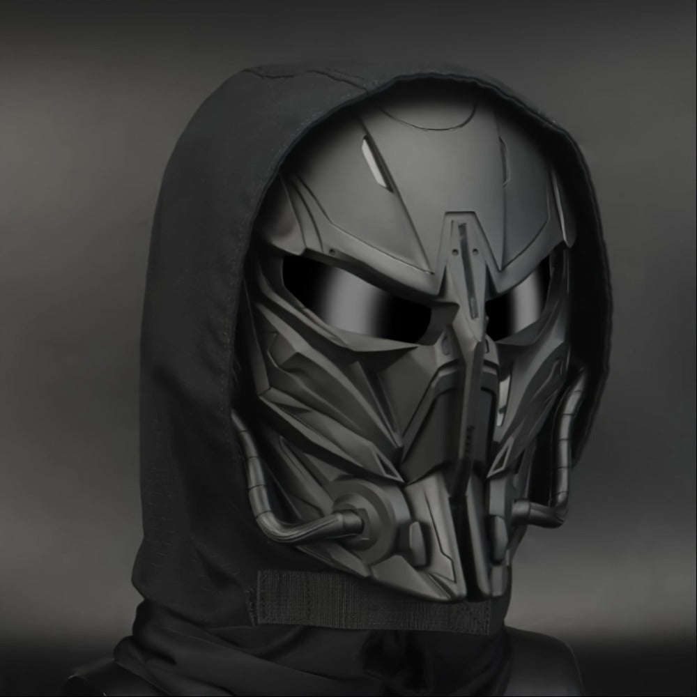 Punisher Skull Cyberpunk Face Mask – Breathable Sci-Fi Futuristic Half Mask for Halloween Cosplay, Rave Bar Club Music Festival, Photo Prop & Gift for Men Adults, Cool Collectible Accessory