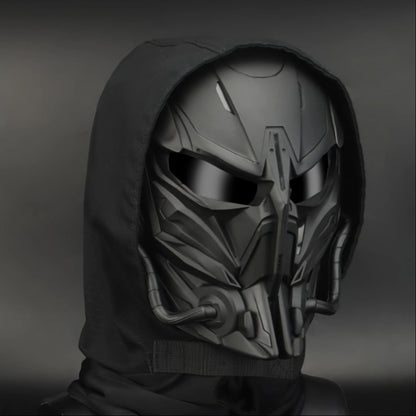 Punisher Skull Cyberpunk Face Mask – Breathable Sci-Fi Futuristic Half Mask for Halloween Cosplay, Rave Bar Club Music Festival, Photo Prop & Gift for Men Adults, Cool Collectible Accessory