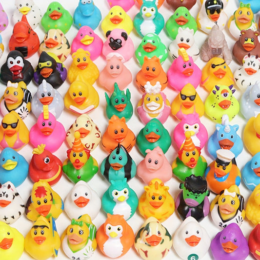Mini Rubber Ducks Bulk Set – 2" Floating Bath Toy Variety for Kids, Cute Assorted Ducks for Bath Time, Pool Play, Birthday Parties & Jeep Duck Gifts, Fun Party Favors for Boys & Girls