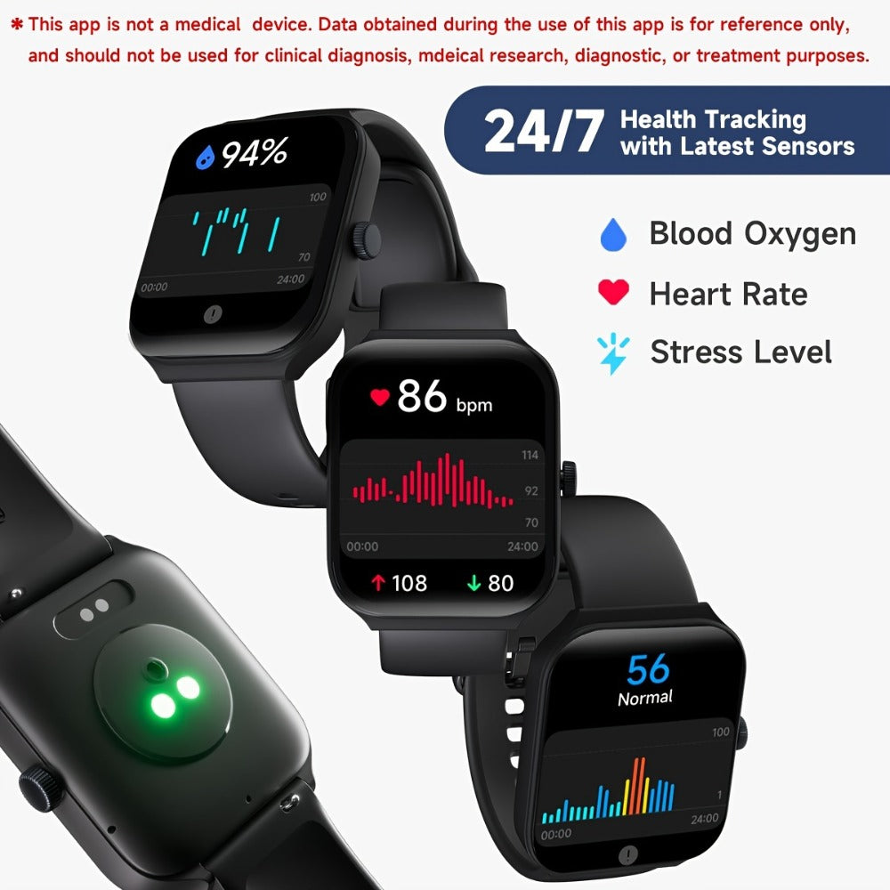 Smart Watch 1.95-Inch Touch Display with Voice Assistant, Wireless Calling and 100+ Custom Faces