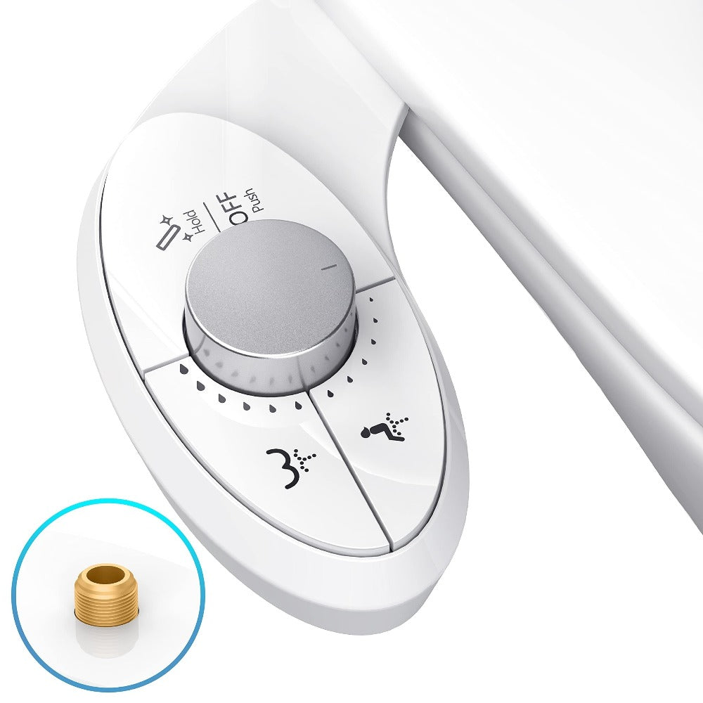 Ultra-Slim Non-Electric Bidet Attachment with Dual Retractable Nozzles and Seven Model Options