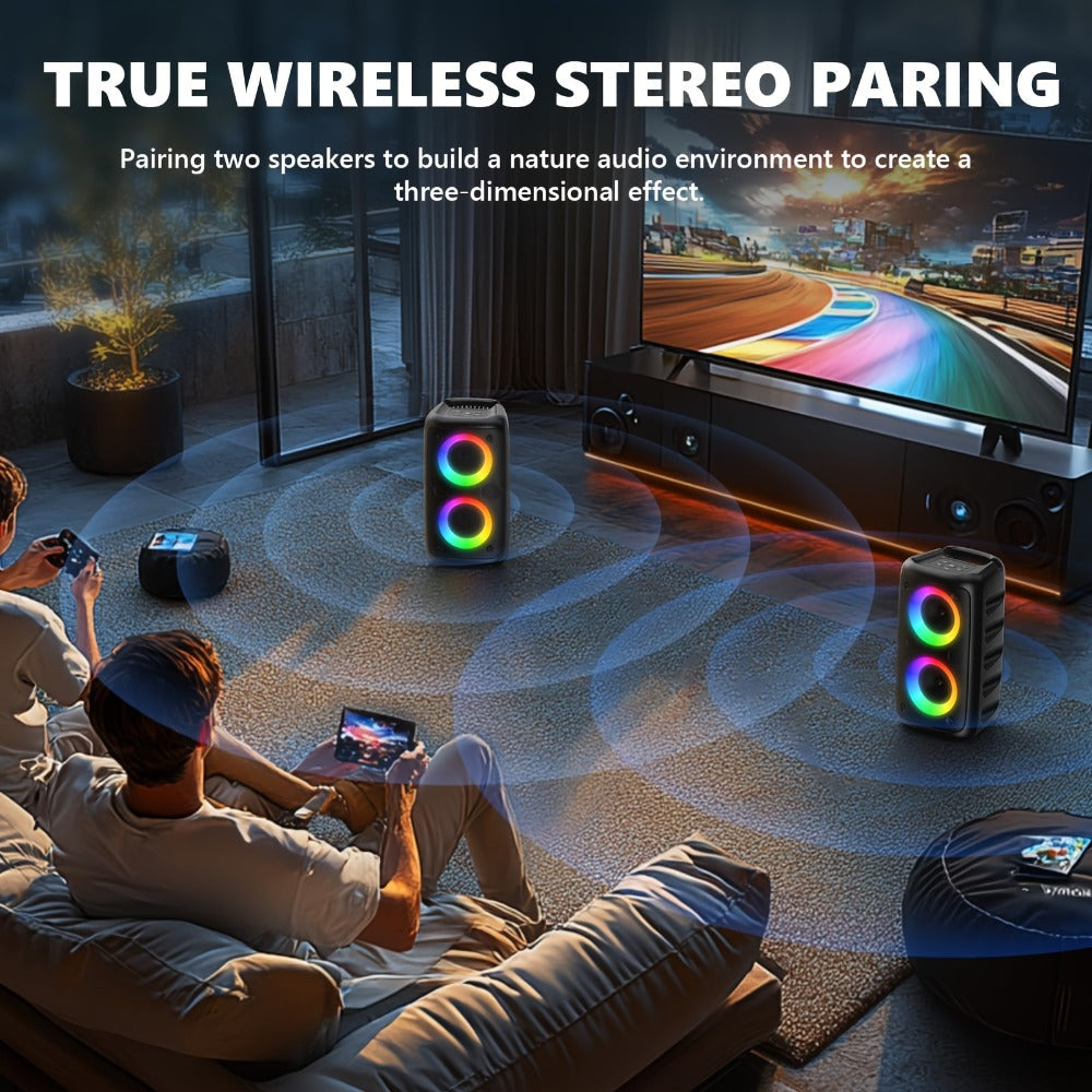 Karaoke Machine with LED Lights Bluetooth Speaker PA System for an Everyday Personal Care Routine