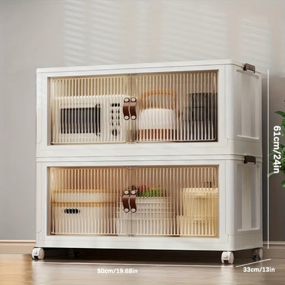 Lidded Rolling Storage Bin System in Seven Two-, Three-, Four- or Five-Tier Configurations