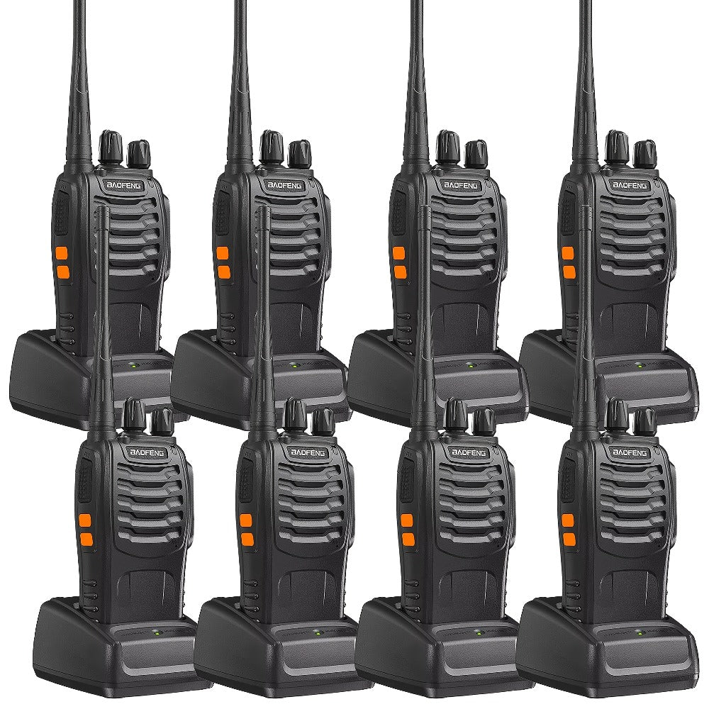 Baofeng UHF Walkie Talkies 16CH 5W – 2/4/6/8/10/12 Pack Two-Way Radios, USB Rechargeable 1500mAh Battery, LCD Display, Hi-Fi Sound, for Outdoor Sports, Hiking, Camping & Emergency Communication