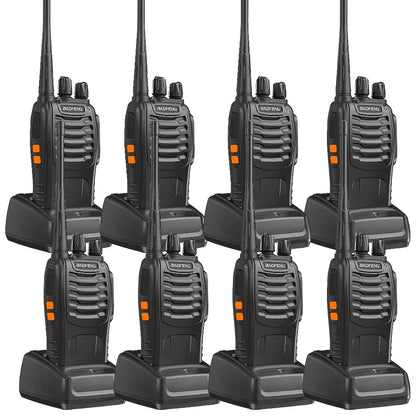 Baofeng UHF Walkie Talkies 16CH 5W – 2/4/6/8/10/12 Pack Two-Way Radios, USB Rechargeable 1500mAh Battery, LCD Display, Hi-Fi Sound, for Outdoor Sports, Hiking, Camping & Emergency Communication