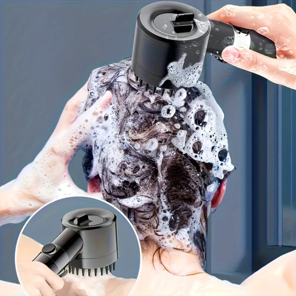 Four-Piece High-Pressure Wall-Mount Shower Head Set with Turbine Spray, Six Filters and 68-Inch Hose