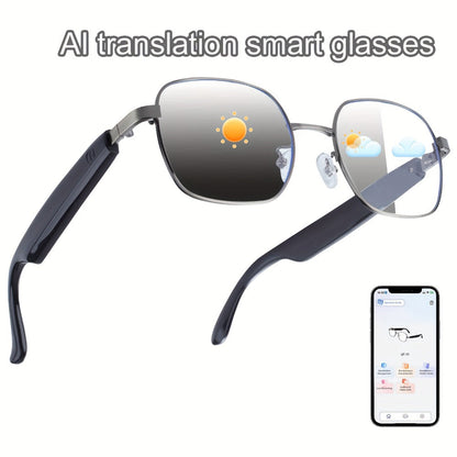 Smart Glasses 160-Language Translation Eyewear with Open-Ear Audio and 19 Photochromic Frame Options
