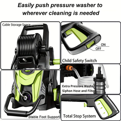 Electric Pressure Washer High PSI | Car Patio Fence Home Foam Cannon