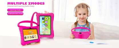 Kids Tablet 7 Inch Android 14 with Parental Control – Eye Protection Screen, GMS Certified, 2GB RAM, 32GB ROM, Silicone Case, Educational Apps, 2.4G WiFi, Perfect Birthday & Holiday Gift for Children