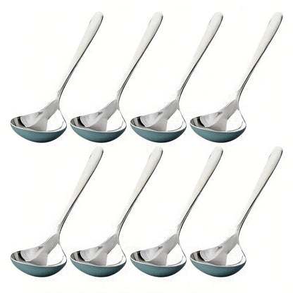 304 Stainless Steel Long Handle Soup Spoons Set | Hot Pot Spoon for Soup Porridge Restaurant Kitchen