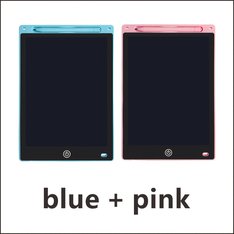 Two-Pack 10-Inch LCD Writing Tablets in Blue and Pink with Matching Styluses and Color-Line Screens