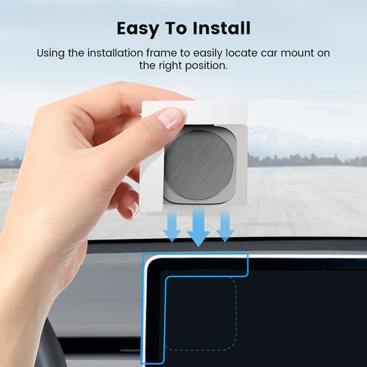 Tesla Magnetic Car Phone Holder T4 Upgraded Model – Strong Magnet Dashboard Mount Compatible with Tesla Model 3 Model Y Model S Model X