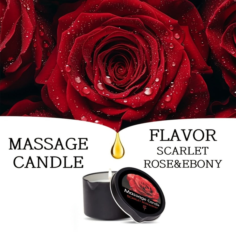 Black-Tin Massage Candle with Scent and Pack-Count Options for Spa, Pedicure and Body-Oil Use