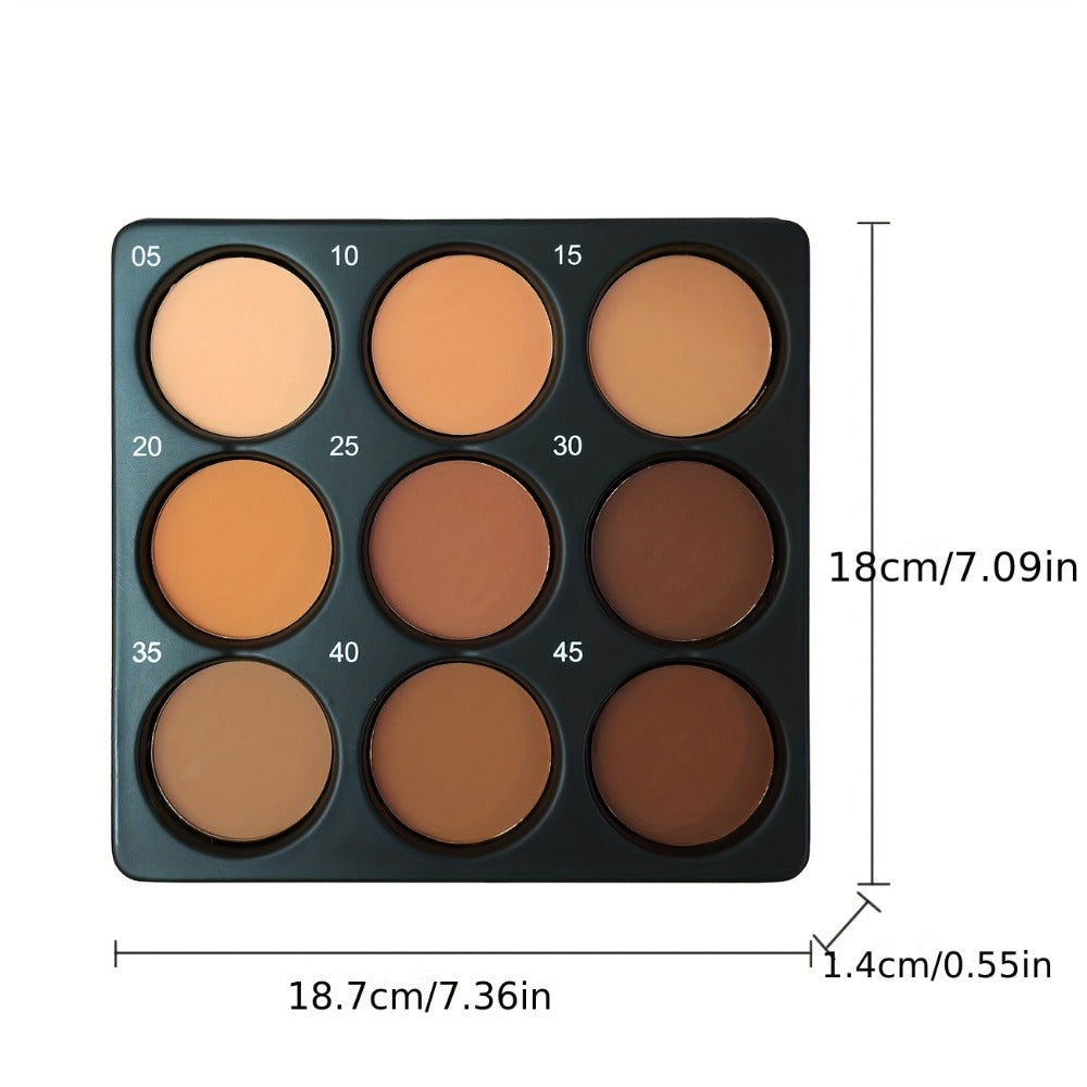 Matte Contour Palette 9 Colors Face Contouring Bronzer Kit Deep Brown Tones Buildable Blendable Multi-Use multi-use Sculpting Makeup for