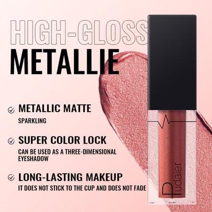 Metallic Shimmer Lip Gloss with Wand Applicator and Eleven Numbered Shade Options from 13 to 24