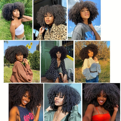 Hair Extensions Kinky-Curly Mongolian Human Hair Bundle in Natural Black with Six Length Options from 8 to 18 Inches