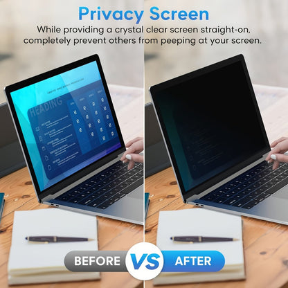 MacBook Air 13.6 Privacy Screen Filter 2022-2025 M2 M3 M4 - Removable Matte Anti-Glare Blue Light Blocking Protector, Anti-Scratch Anti-Fingerprint, Secure Magnetic Attachment, Eye Strain Relief