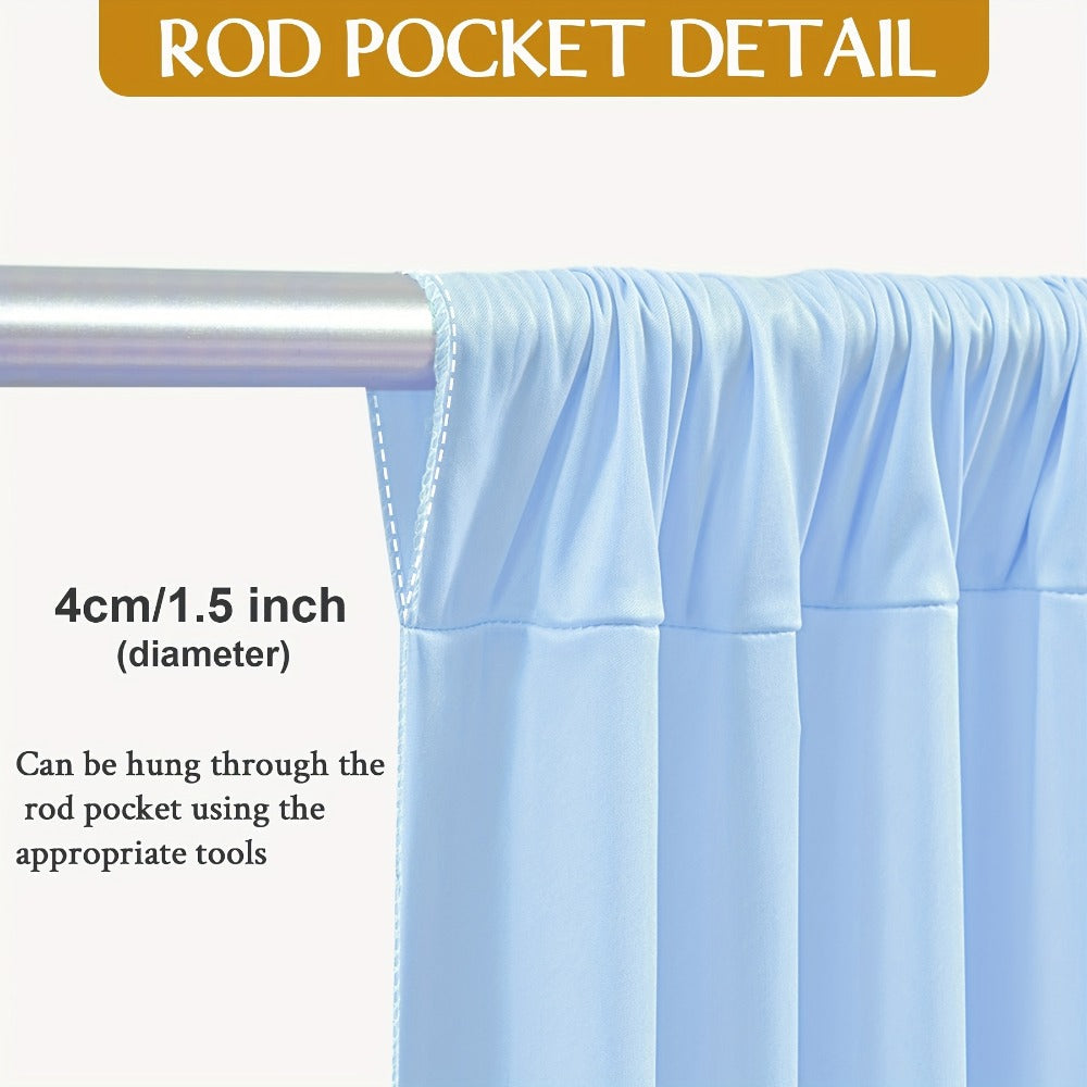 Two-Piece Photography Backdrop Curtain Set, 59 x 118 Inches per Panel, with Rod Pockets and Color Options