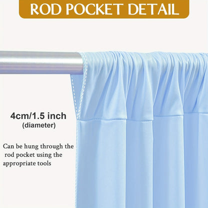 Two-Piece Photography Backdrop Curtain Set, 59 x 118 Inches per Panel, with Rod Pockets and Color Options