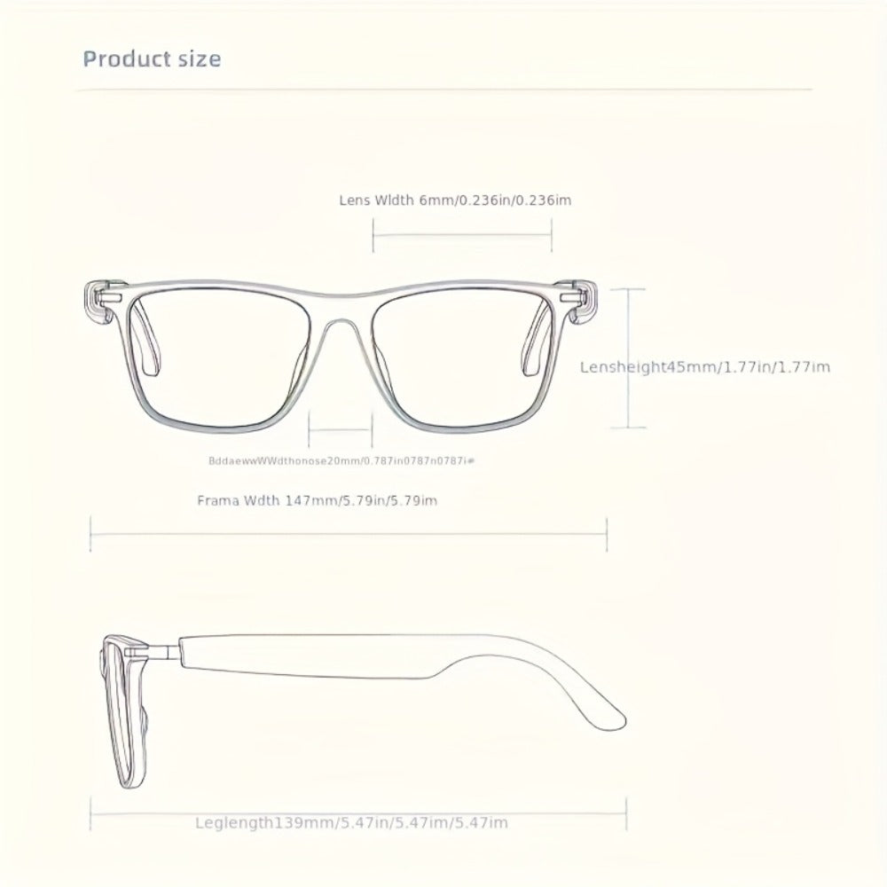 Smart Glasses 160-Language Translation Eyewear with Open-Ear Audio and Ten Photochromic or Filter Lens Options