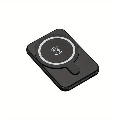 20000mAh Magnetic Wireless Power Bank with Lower-Edge Wired Ports, Side Button and Black or Pink Finish