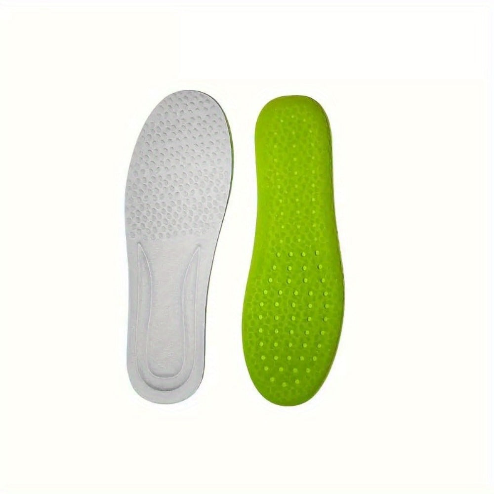Four-Pair Green Honeycomb Foam Shoe Inserts with Trim Guide and Five EU Size Options from 35 to 46
