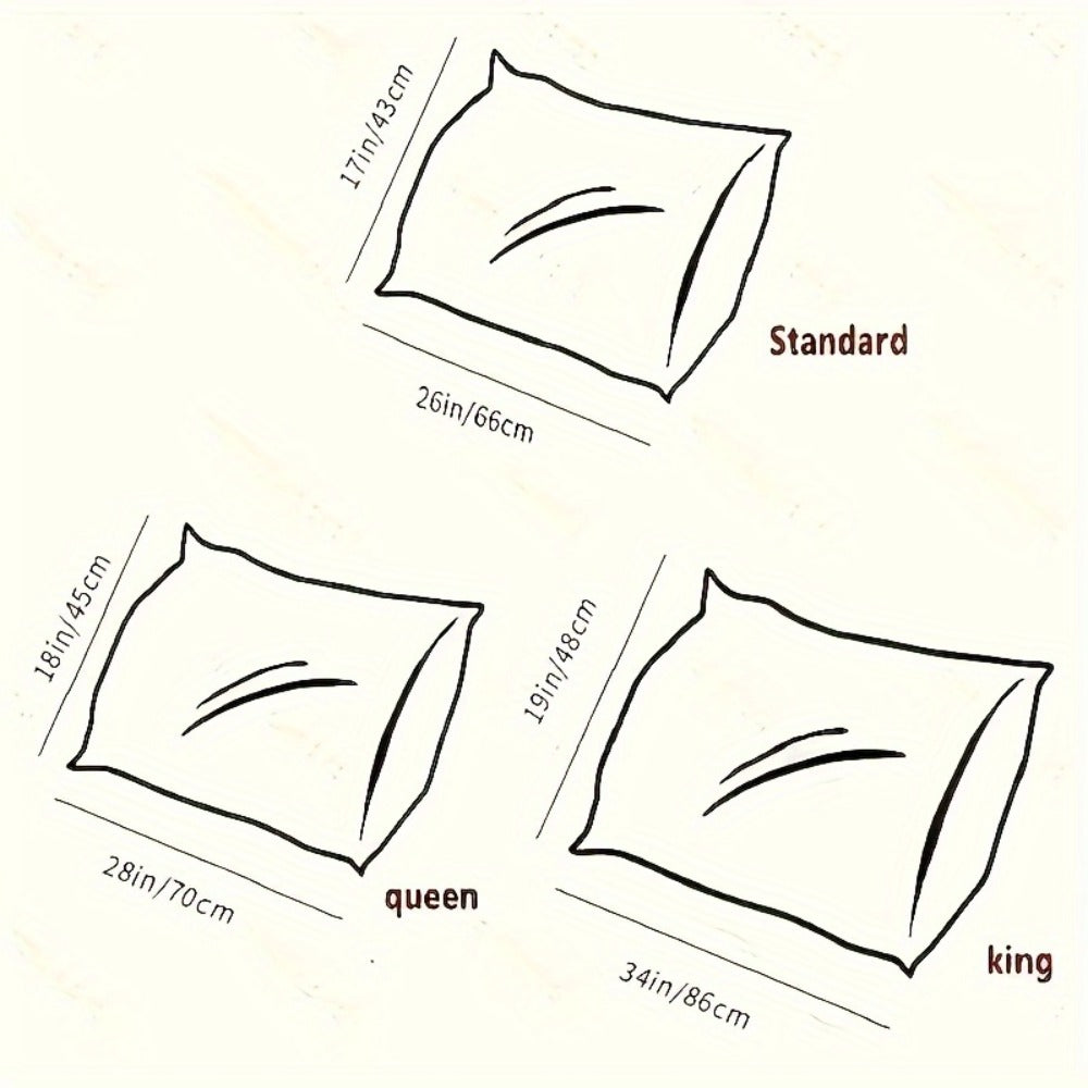 Pillow Set for Beds in Standard, Queen or King Size with Gusseted Edges and 2- or 4-Piece Options