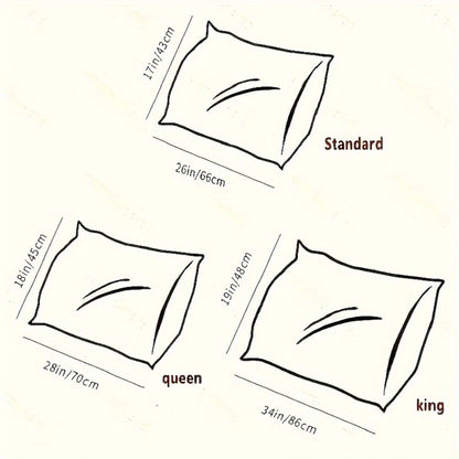 Pillow Set for Beds in Standard, Queen or King Size with Gusseted Edges and 2- or 4-Piece Options