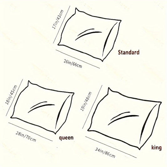 Pillow Set for Beds in Standard, Queen or King Size with Gusseted Edges and 2- or 4-Piece Options