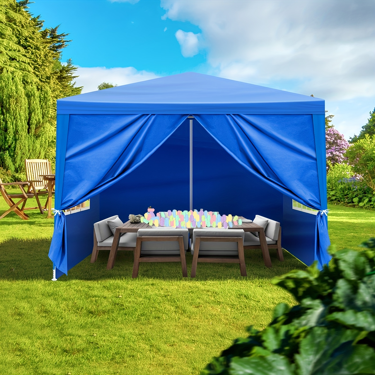 Canopy Tent Sidewalls 10x10 FT PE Fabric Waterproof 3 or 4 Side