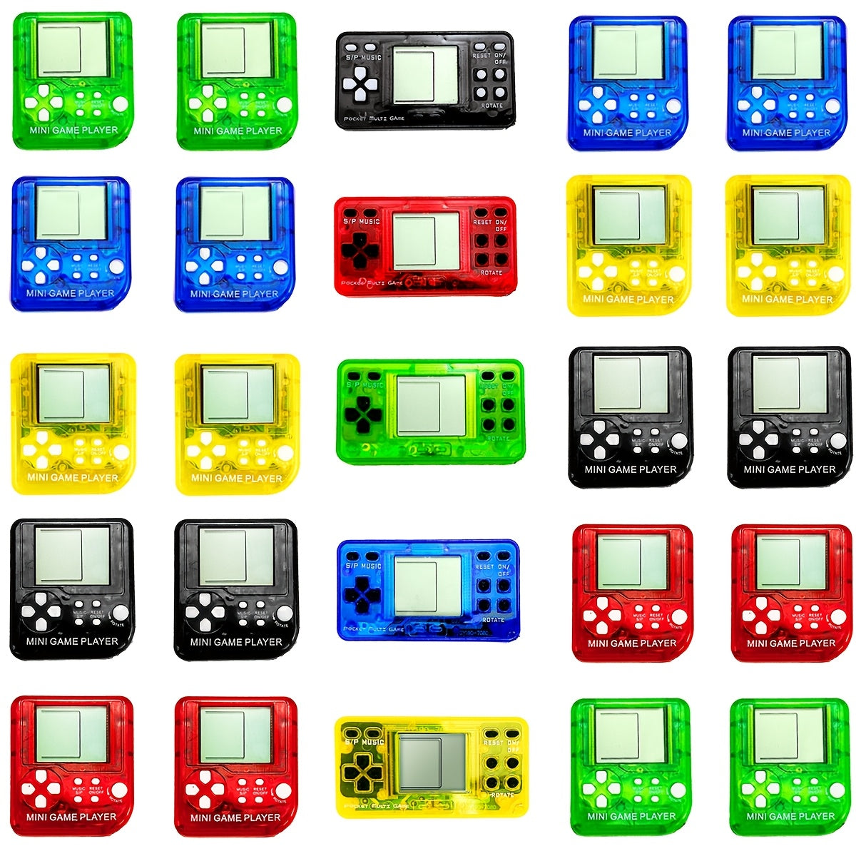 Party Favors Mini Handheld-Console Keychains in 6-, 12- or 25-Piece Packs for Gaming Events