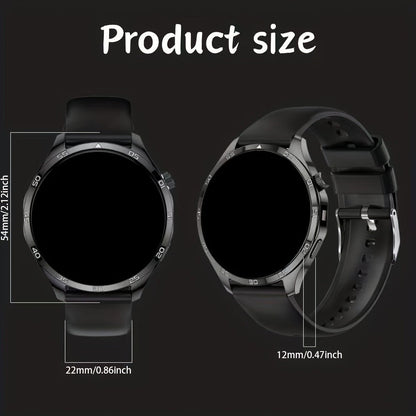 Smart Watch Round Display with Wireless Calling, LED Flashlight, Remote Camera Control and Two Colors