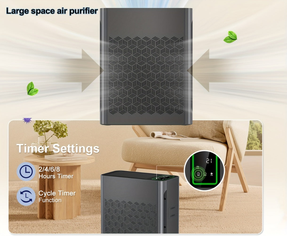 Air Purifier with 1095 Sq Ft Coverage, Air Quality Display, Timer and Four Retained Color Finishes
