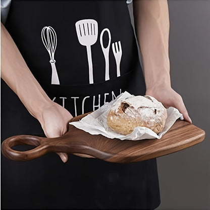 Cutting Board Two-Piece Acacia Wood Set with Loop Handles, Two Sizes and Reversible Flat Surfaces