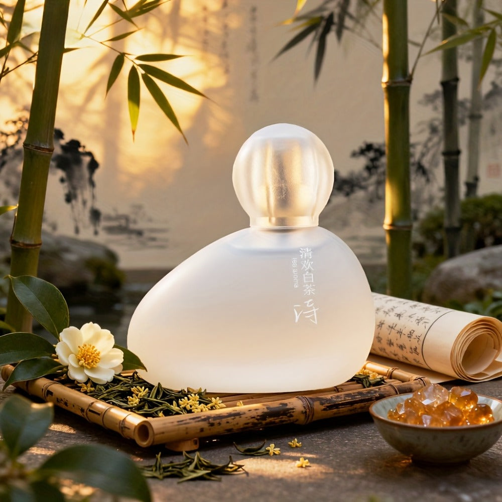 Eau de Toilette White Tea, Jasmine and Peach Fragrance for Women in Four Colored Bottle Styles