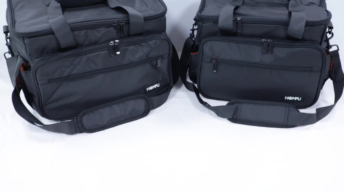 DJ Gig Bag with Removable Dividers, Padded Controller Mixer Carrying Case, Modular Interior, Touring Studio Travel Ready