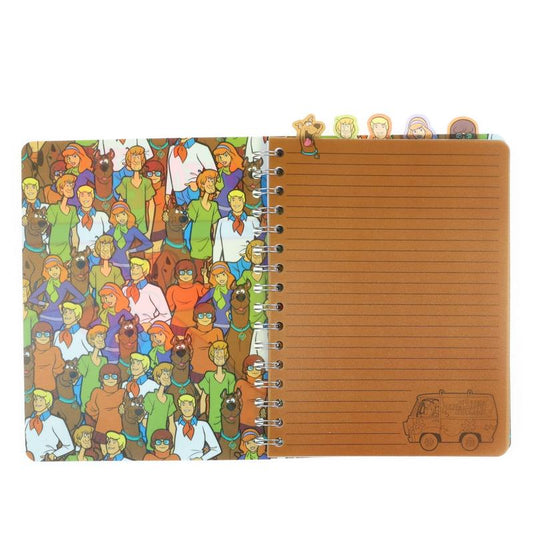 Scooby-Doo Spiral Notebook for Kids Mystery Machine 5-Tab Journal 75 Lined Pages Character Bookmark Tabs | Officially Licensed Scooby-Doo Gift for Boys Girls Fans Ages 5 6 7 8 9 10