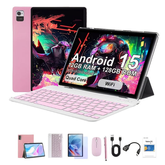 Android Tablet 10.1-Inch 2-in-1 with Android 15, 12GB RAM, 128GB Internal Storage and GMS Certification